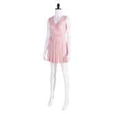 Wicked Glinda Cosplay Outfits rosa Kleid für Mottoparty
